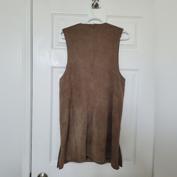 S - Zara suede dress - khaki - Picture 2 of 4